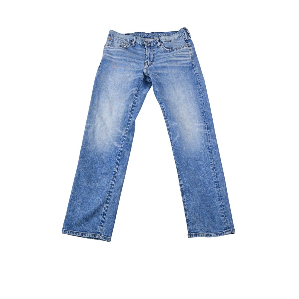 American Eagle Slim Straight Flex Jeans Mens 31x30 (fits 31x28) Blue Denim
